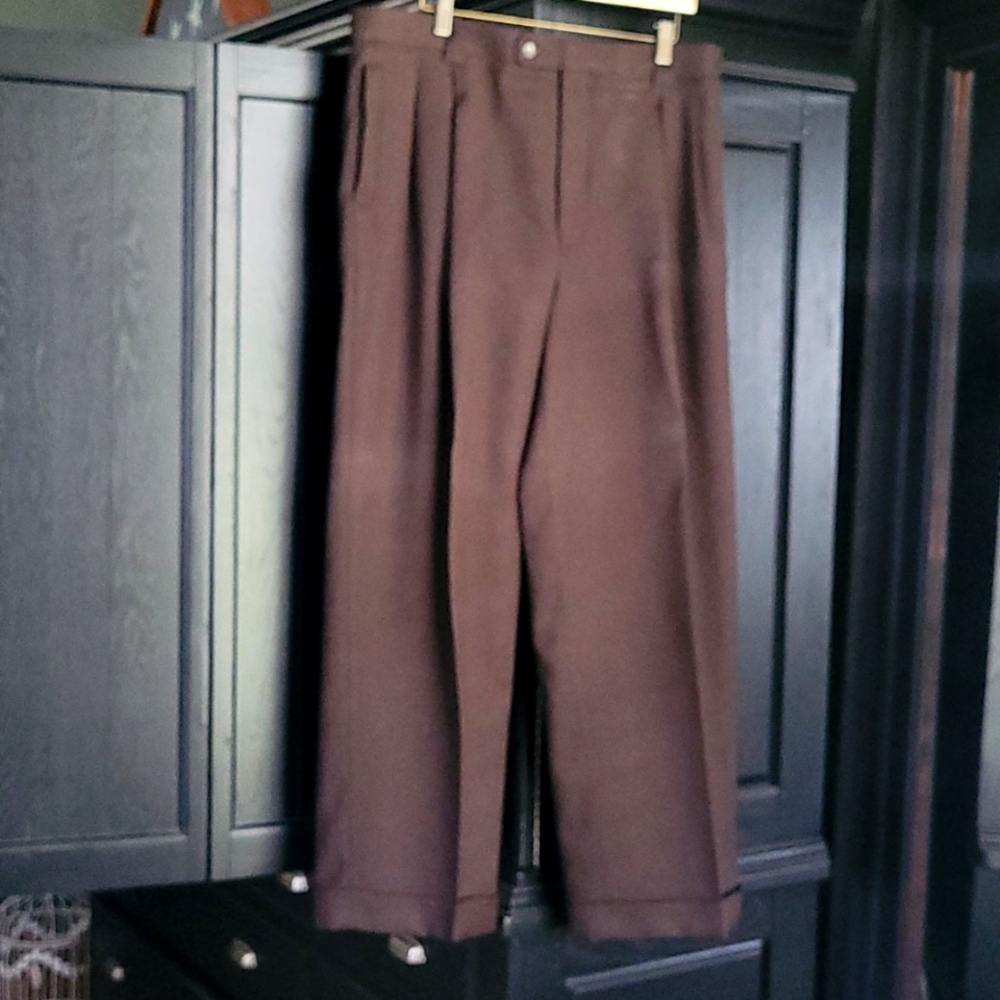 Zacchi brown dress pants slacks 38w